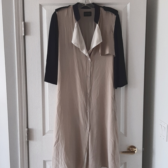 Rachel Comey for Aritiza, size 4 Black & nude silk duster - Picture 3 of 7